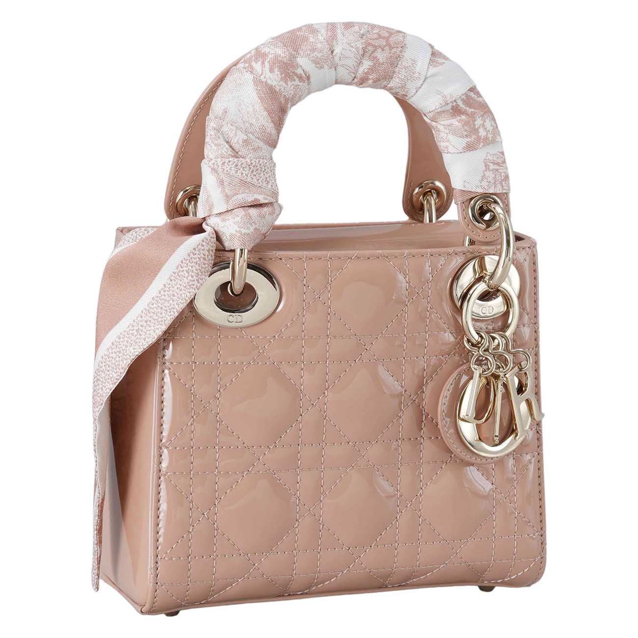 CHRISTIAN DIOR(USED)크리스찬디올 레이디디올 페이던트 미니백&트윌리